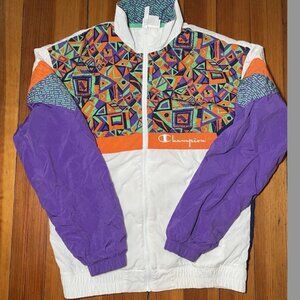 Champion x MTV Music Collab Jacket Mens Large Windbreaker Retro 90s Style Size S